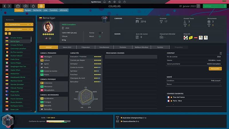 世界中から人材を発掘できる『Pro Cycling Manager 2022』