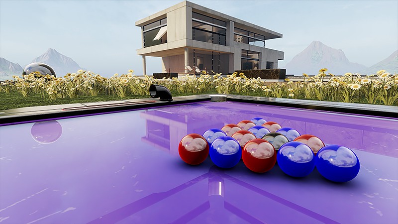 エイトボールのルールでプレイが進行する『Golf Pool VR』