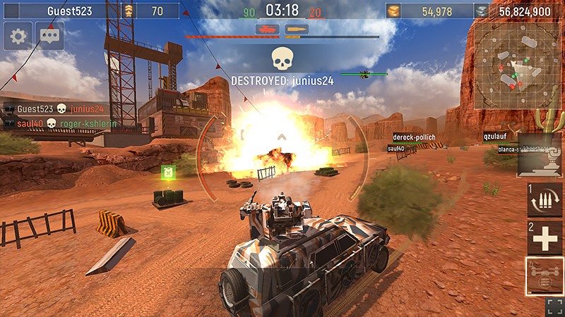 基本無料で遊べる『メタルフォース：戦車戦争のゲームオンライン』