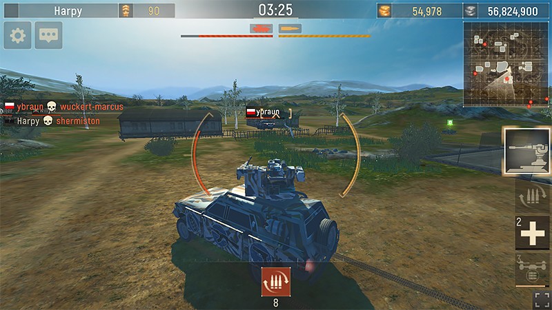 戦闘車両で戦う『メタルフォース：戦車戦争のゲームオンライン』