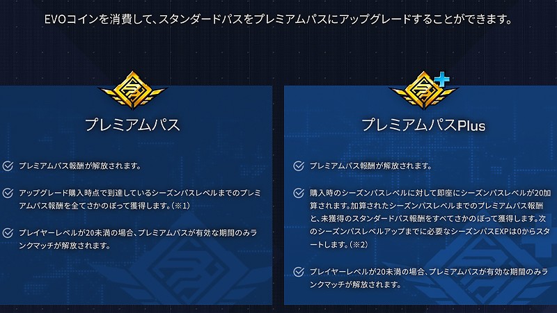 『ガンダムエボリューション』のプレミアムパス