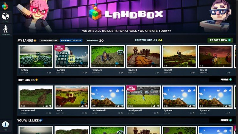 自作ワールドを公開できる『LandBox』