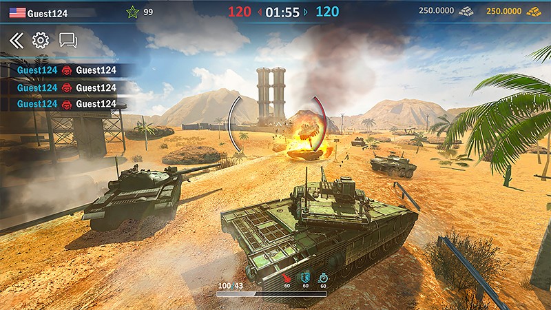 カジュアルに遊べる『Modern Assault Tanks: 戦車ゲーム』
