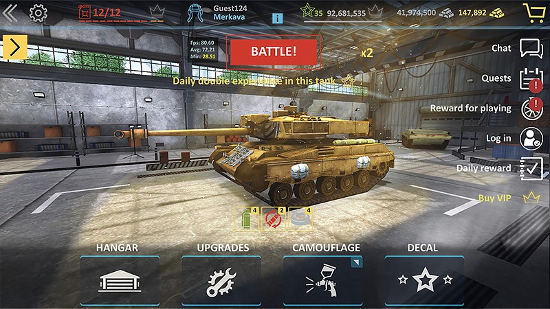 カスタマイズ要素がある『Modern Assault Tanks: 戦車ゲーム』