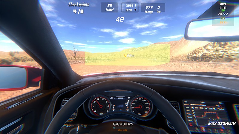 復数のプレイ視点を持つ『X-Racing』