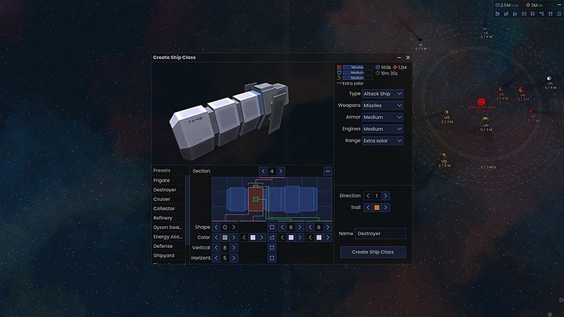 宇宙船をデザインできる『Stardust Exile』