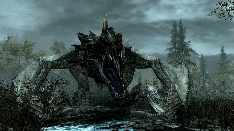 『The Elder Scrolls V: Skyrim (ジ・エルダー・スクロールズ・ファイブ・スカイリム)』に登場するドラゴン