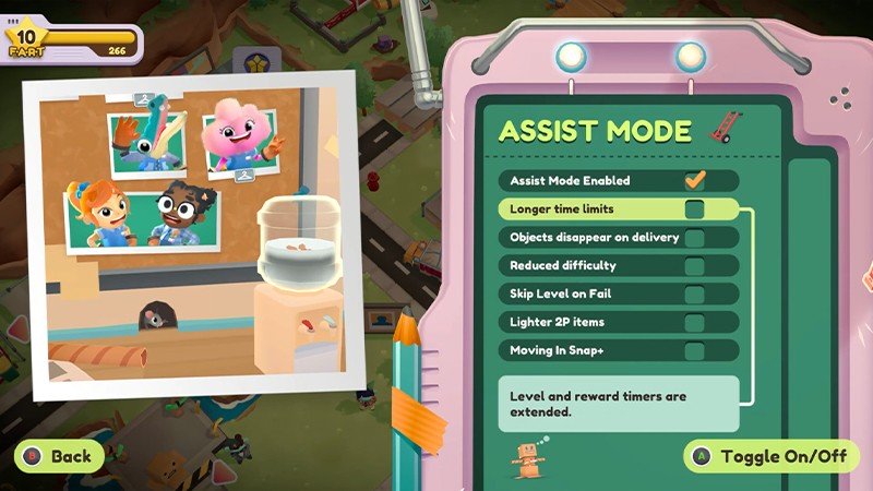 『Moving Out 2 (ムービングアウト 2)』のアシスト画面