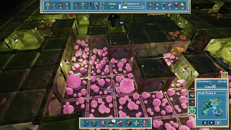 採掘と建造を楽しめるSLG