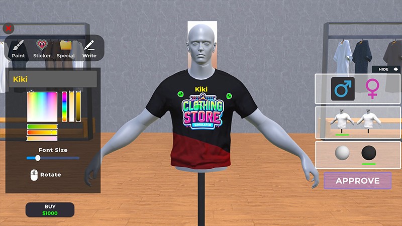Tシャツデザイン場面